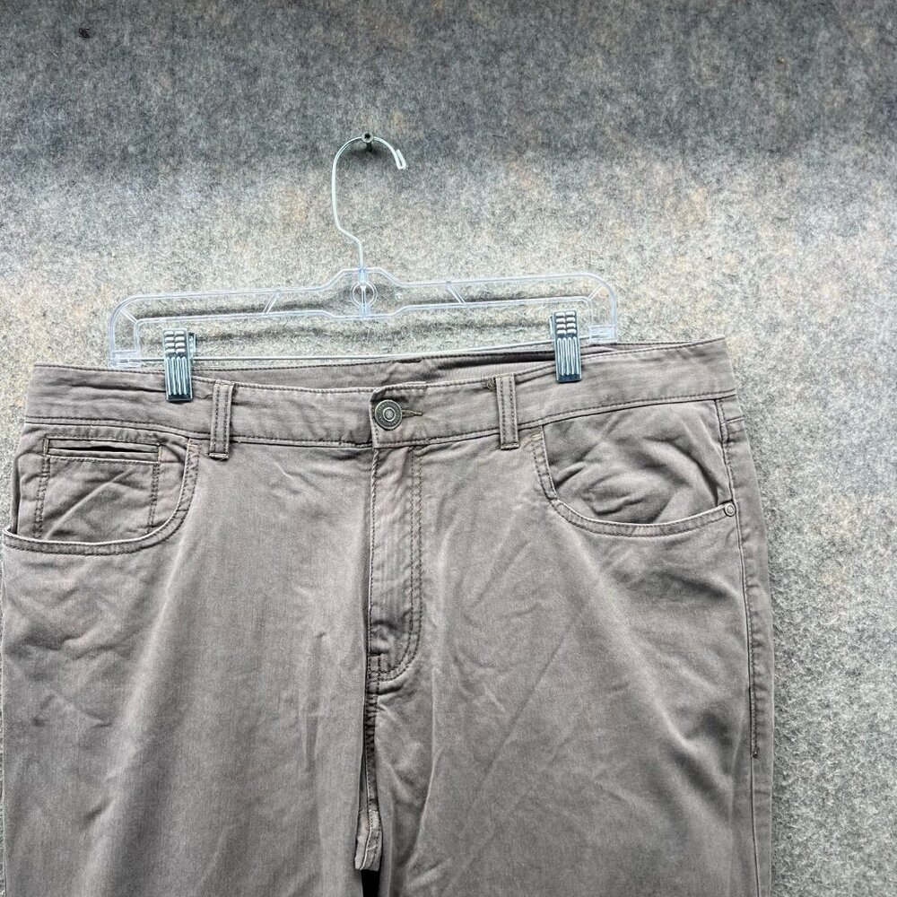 Tommy bahama Jeans Mens 36x30 Beige Chino Flat Front Tan Trouser Cotton Pants - Picture 7 of 10